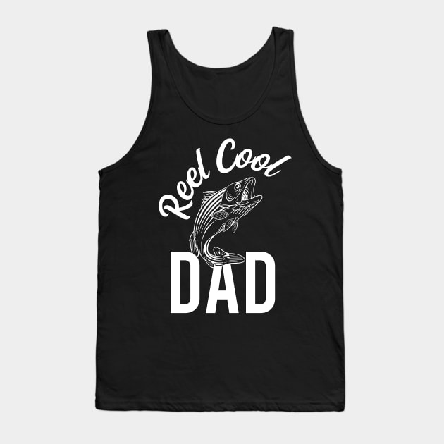 Reel Cool Dad Fishing Dad Tank Top by TeeTypo